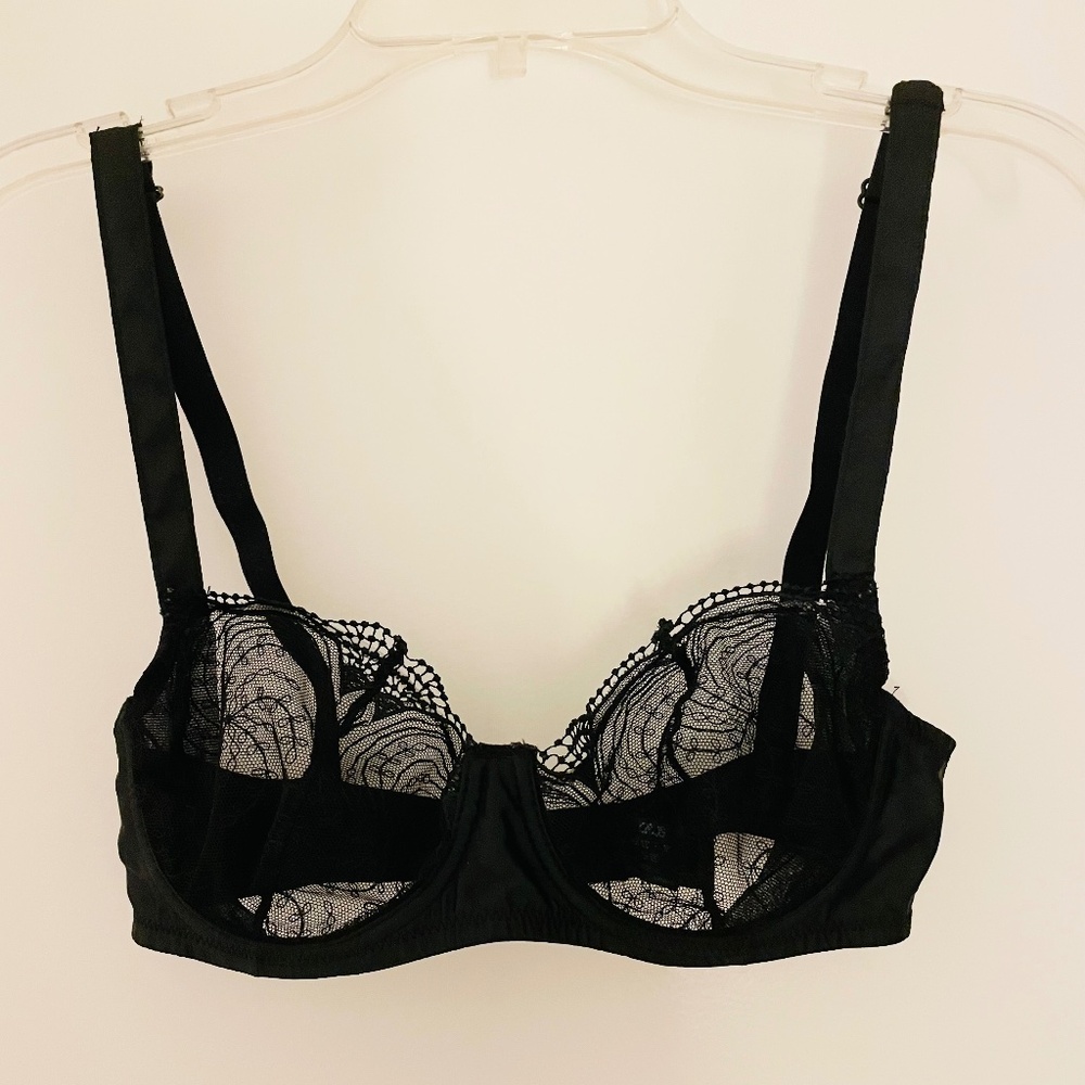 NWOT ASOS Sheer Black Lace Bra